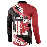 Personalized Kalani Hawaii High School Button Sweatshirt Puakenikeni Lei Hawaiian Pattern - Polynesian Pride