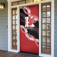 Personalized Kalani Hawaii High School Door Cover Puakenikeni Lei Hawaiian Pattern - Polynesian Pride