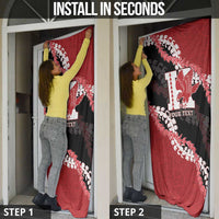 Personalized Kalani Hawaii High School Door Cover Puakenikeni Lei Hawaiian Pattern - Polynesian Pride