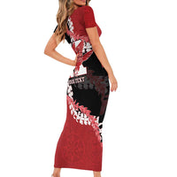 Personalized Kalani Hawaii High School Family Matching Short Sleeve Bodycon Dress and Hawaiian Shirt Puakenikeni Lei Hawaiian Pattern - Polynesian Pride