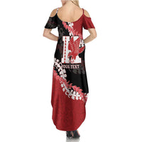 Personalized Kalani Hawaii High School Family Matching Summer Maxi Dress and Hawaiian Shirt Puakenikeni Lei Hawaiian Pattern - Polynesian Pride
