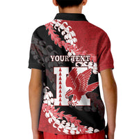 Personalized Kalani Hawaii High School Kid Polo Shirt Puakenikeni Lei Hawaiian Pattern - Polynesian Pride