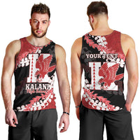 Personalized Kalani Hawaii High School Men Tank Top Puakenikeni Lei Hawaiian Pattern - Polynesian Pride