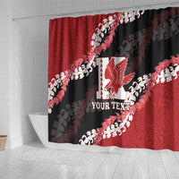 Personalized Kalani Hawaii High School Shower Curtain Puakenikeni Lei Hawaiian Pattern - Polynesian Pride