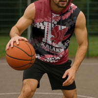 Personalized Kalani Hawaii High School Sleeveless Hoodie Puakenikeni Lei Hawaiian Pattern - Polynesian Pride