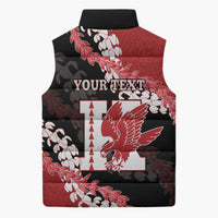 Personalized Kalani Hawaii High School Sleeveless Puffer Jacket Puakenikeni Lei Hawaiian Pattern - Polynesian Pride