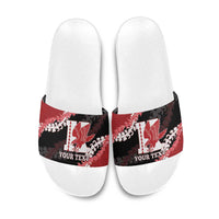 Personalized Kalani Hawaii High School Slide Sandals Puakenikeni Lei Hawaiian Pattern - Polynesian Pride