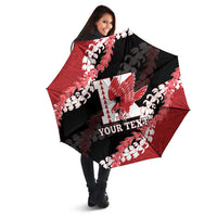 Personalized Kalani Hawaii High School Umbrella Puakenikeni Lei Hawaiian Pattern - Polynesian Pride