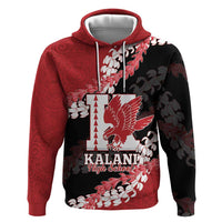 Personalized Kalani Hawaii High School Zip Hoodie Puakenikeni Lei Hawaiian Pattern - Polynesian Pride