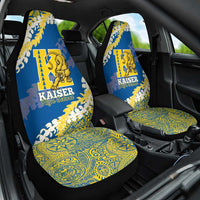 Kaiser Hawaii High School Car Seat Cover Puakenikeni Lei Hawaiian Pattern - Polynesian Pride