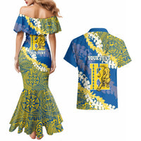 Personalized Kaiser Hawaii High School Couples Matching Mermaid Dress and Hawaiian Shirt Puakenikeni Lei Hawaiian Pattern LT14 - Polynesian Pride