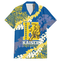 Personalized Kaiser Hawaii High School Family Matching Long Sleeve Bodycon Dress and Hawaiian Shirt Puakenikeni Lei Hawaiian Pattern - Polynesian Pride