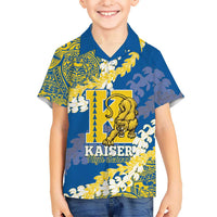 Personalized Kaiser Hawaii High School Family Matching Off The Shoulder Long Sleeve Dress and Hawaiian Shirt Puakenikeni Lei Hawaiian Pattern - Polynesian Pride