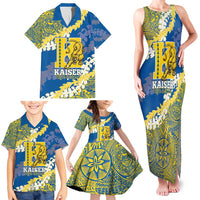 Personalized Kaiser Hawaii High School Family Matching Tank Maxi Dress and Hawaiian Shirt Puakenikeni Lei Hawaiian Pattern - Polynesian Pride