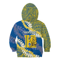 Personalized Kaiser Hawaii High School Kid Hoodie Puakenikeni Lei Hawaiian Pattern - Polynesian Pride