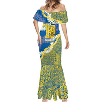 Personalized Kaiser Hawaii High School Mermaid Dress Puakenikeni Lei Hawaiian Pattern - Polynesian Pride