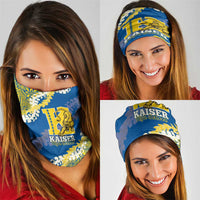 Kaiser Hawaii High School Neck Gaiter Puakenikeni Lei Hawaiian Pattern - Polynesian Pride