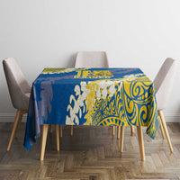Kaiser Hawaii High School Tablecloth Puakenikeni Lei Hawaiian Pattern - Polynesian Pride