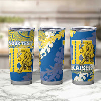 Personalized Kaiser Hawaii High School Tumbler Cup Puakenikeni Lei Hawaiian Pattern - Polynesian Pride