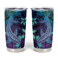 Purple Paradise Hawaiian Tribal Hammerhead Shark Tumbler Cup
