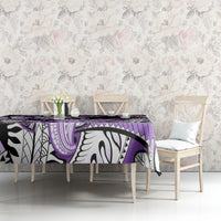 Purple Polynesian Tablecloth Hammerhead Shark Tattoo Royal Plumeria Gradient Vibes LT14 - Polynesian Pride
