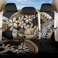 Gold Polynesian Hammerhead Shark Tattoo Back Car Seat Cover Royal Plumeria Gradient Vibes LT14