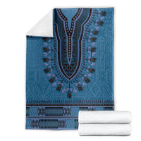 Blue African Dashiki With Fijian Tapa Pattern Blanket LT14 - Polynesian Pride