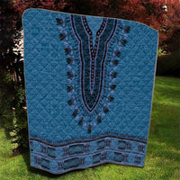 Blue African Dashiki With Fijian Tapa Pattern Quilt LT14 - Polynesian Pride