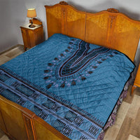 Blue African Dashiki With Fijian Tapa Pattern Quilt LT14 - Polynesian Pride