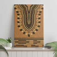 Brown African Dashiki With Fijian Tapa Pattern Canvas Wall Art