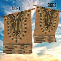 Brown African Dashiki With Fijian Tapa Pattern Garden Flag