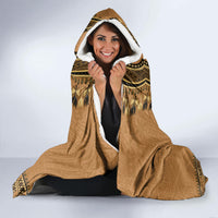 Brown African Dashiki With Fijian Tapa Pattern Hooded Blanket LT14 - Polynesian Pride
