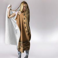Brown African Dashiki With Fijian Tapa Pattern Hooded Blanket LT14 - Polynesian Pride