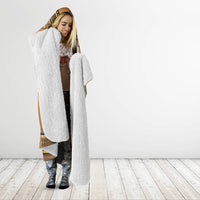 Brown African Dashiki With Fijian Tapa Pattern Hooded Blanket LT14 - Polynesian Pride