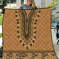 Brown African Dashiki With Fijian Tapa Pattern Quilt LT14 Brown - Polynesian Pride