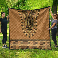 Brown African Dashiki With Fijian Tapa Pattern Quilt LT14 - Polynesian Pride