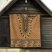 Brown African Dashiki With Fijian Tapa Pattern Quilt LT14 - Polynesian Pride