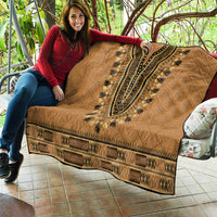 Brown African Dashiki With Fijian Tapa Pattern Quilt LT14 - Polynesian Pride