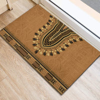 Brown African Dashiki With Fijian Tapa Pattern Rubber Doormat LT14 - Polynesian Pride