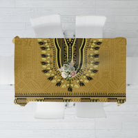 Gold African Dashiki With Fijian Tapa Pattern Tablecloth LT14 Gold - Polynesian Pride