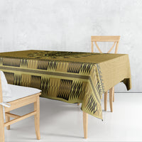 Gold African Dashiki With Fijian Tapa Pattern Tablecloth LT14 - Polynesian Pride