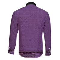 Purple African Dashiki With Fijian Tapa Pattern Family Matching Puletasi and Hawaiian Shirt LT14 - Polynesian Pride
