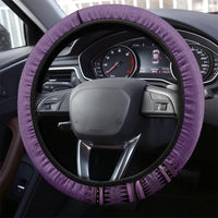 Purple African Dashiki With Fijian Tapa Pattern Steering Wheel Cover