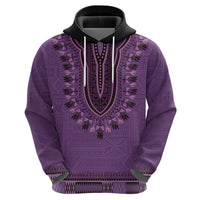 Purple African Dashiki With Fijian Tapa Pattern Zip Hoodie