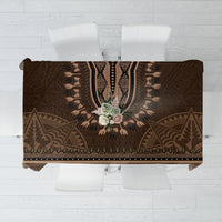 Brown African Dashiki With Tonga Ngatu Pattern Tablecloth LT14 Brown - Polynesian Pride