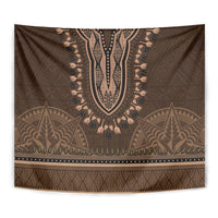 Brown African Dashiki With Tonga Ngatu Pattern Tapestry