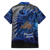 New Zealand Stewart Island Family Matching Off Shoulder Maxi Dress and Hawaiian Shirt Rakiura Kiwi Maori Glowing Sky LT14 - Polynesian Pride