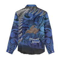 New Zealand Stewart Island Women Casual Shirt Rakiura Kiwi Maori Glowing Sky LT14 - Polynesian Pride