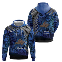 New Zealand Stewart Island Zip Hoodie Rakiura Kiwi Maori Glowing Sky
