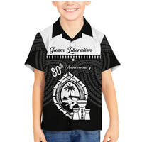 Guam Liberation Day Family Matching Mermaid Dress and Hawaiian Shirt Biba Guahan Chamorro 80th Anniversary - Black